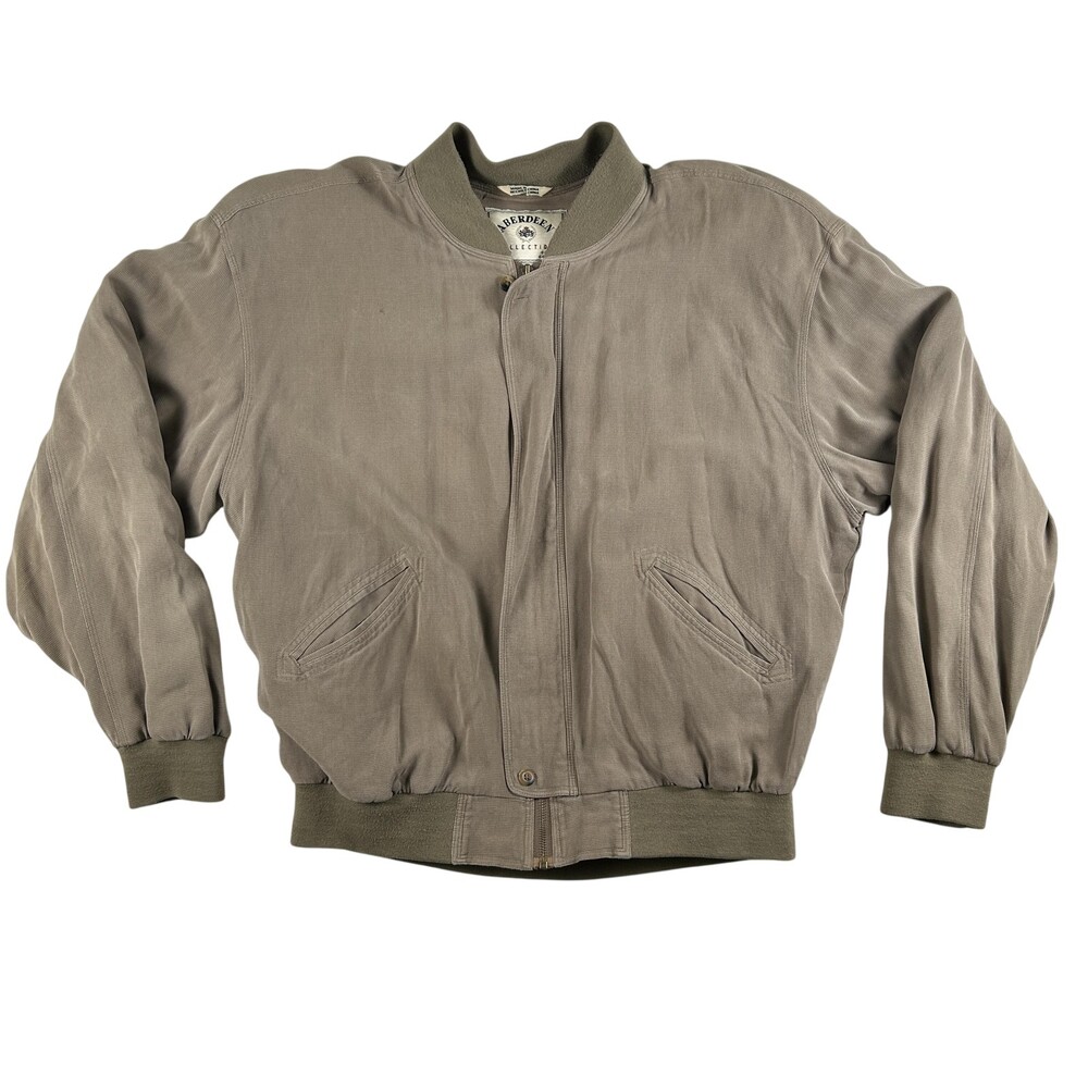 Aberdeen Collection Jacket Mens XL Bomber Full Zip Casual Lightweight Nylon